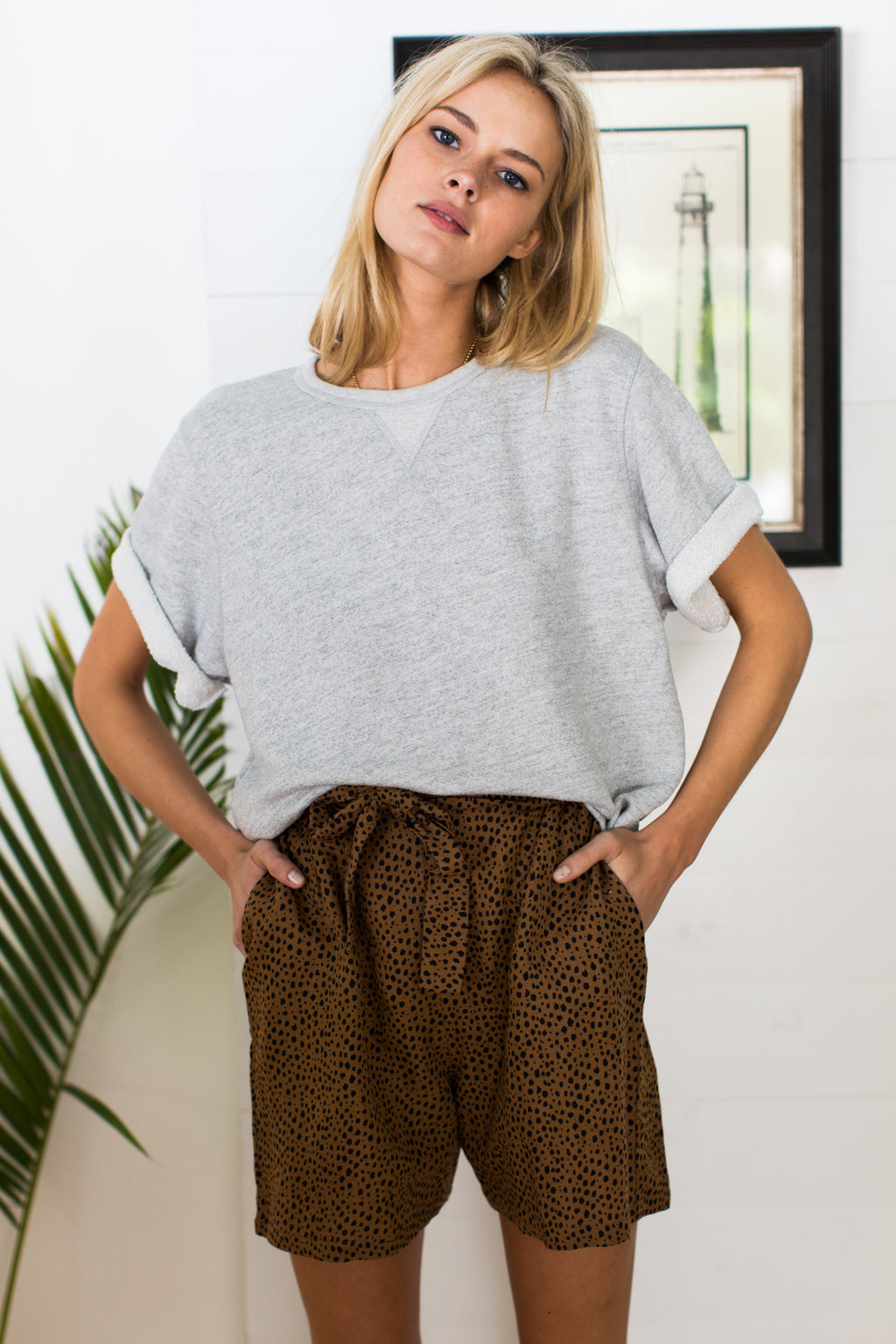 Short Sleeve Sweatshirt – Heather Grey