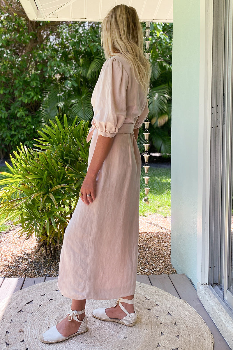 Bea Dress - Shell Pink Linen