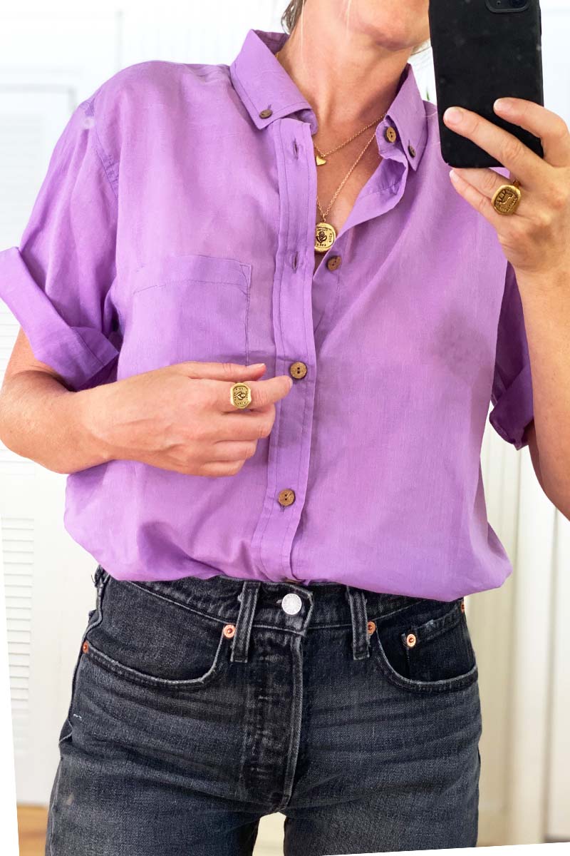 Boxy Shirt - Lavender Organic