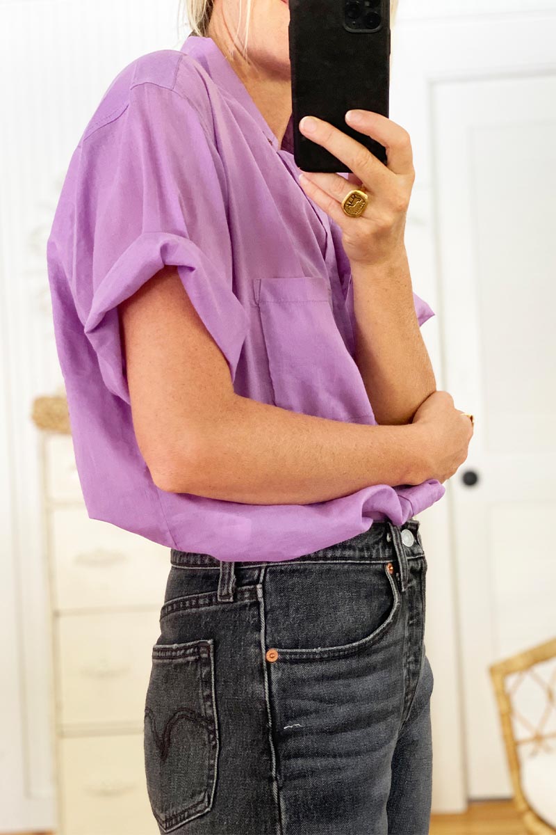 Boxy Shirt - Lavender Organic