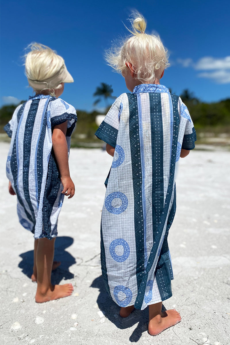 Little Fry Caftan - Cerulean Organic