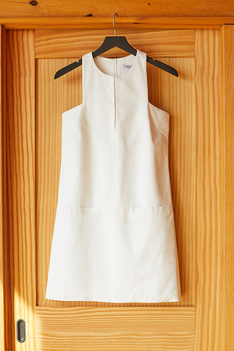 Cut Out Mod Dress - White