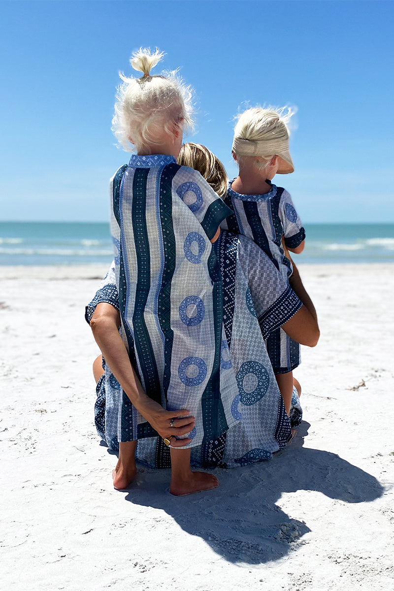 Little Fry Caftan - Cerulean Organic