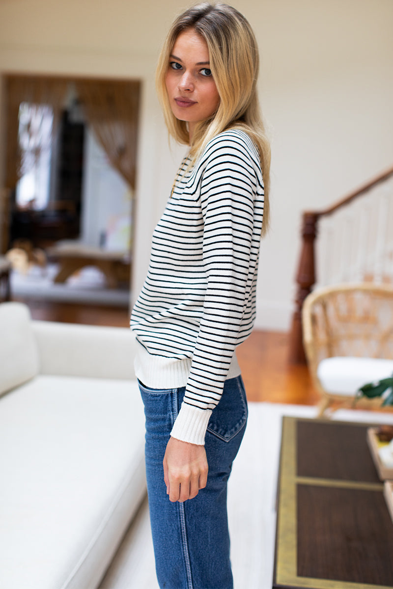 Emerson Sweater - Black Stripe
