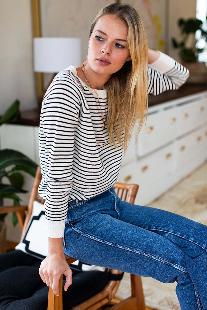 Emerson Sweater - Black Stripe