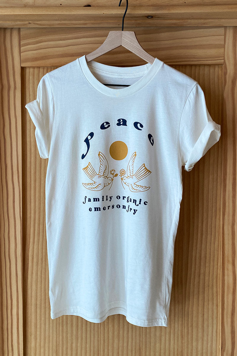 Peace T-Shirt - Ivory Organic