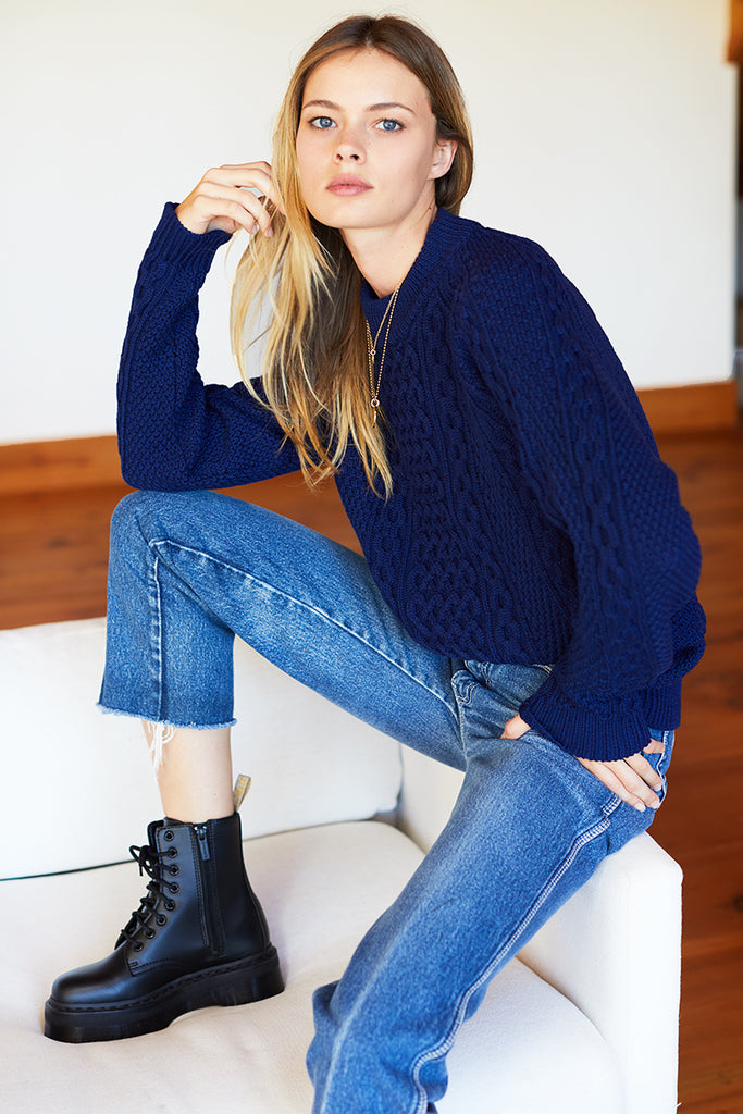 Fisherman Sweater - Indigo - Emerson Fry