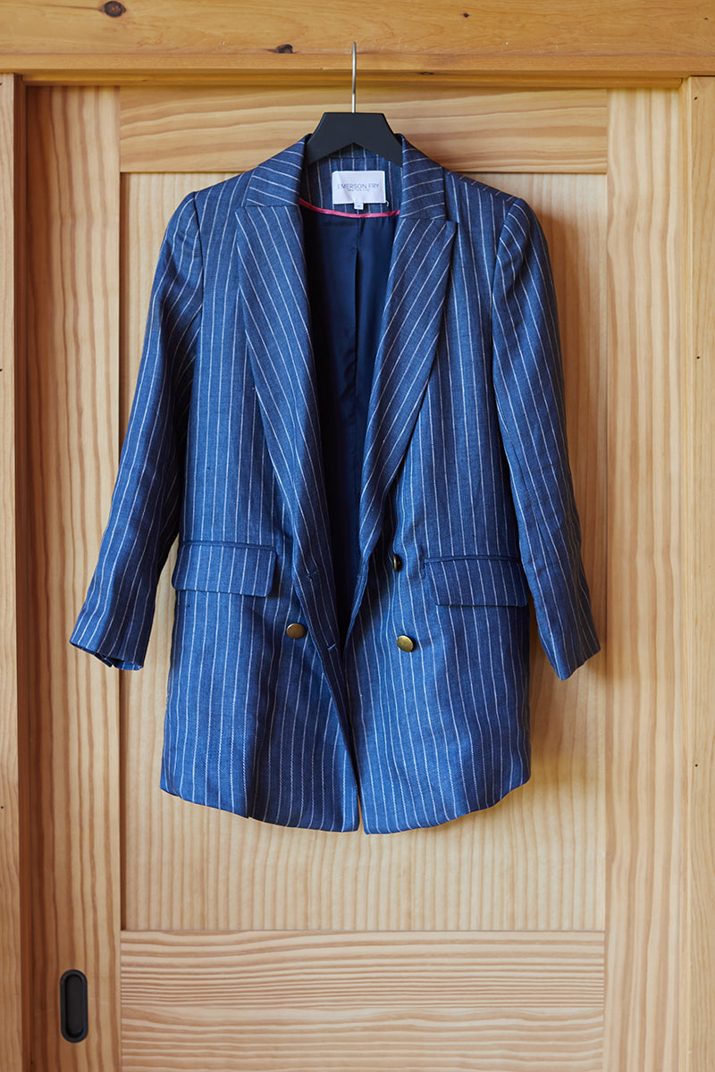 Double Breasted Jacket - Pinstripe