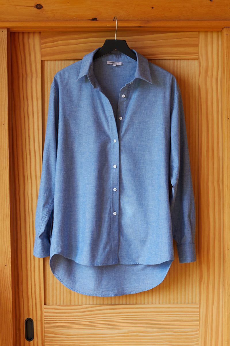 Emerson Button Front - Blue Chambray