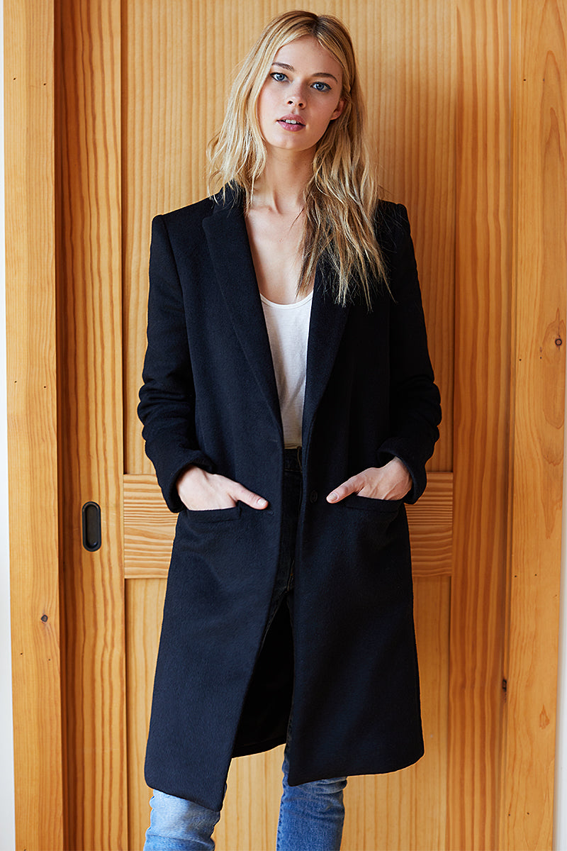 Tailored Coat - Black Cashmere