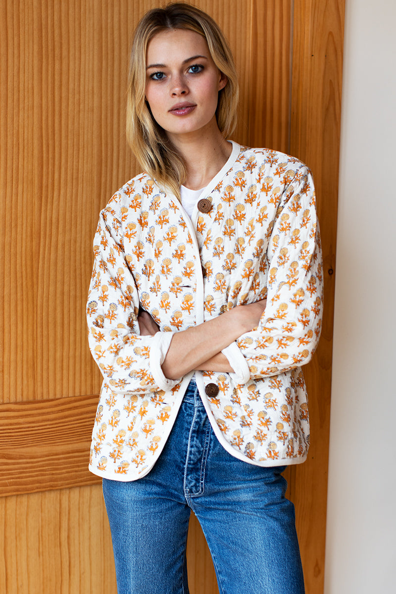 India Quilted Jacket - Marigolds Organic