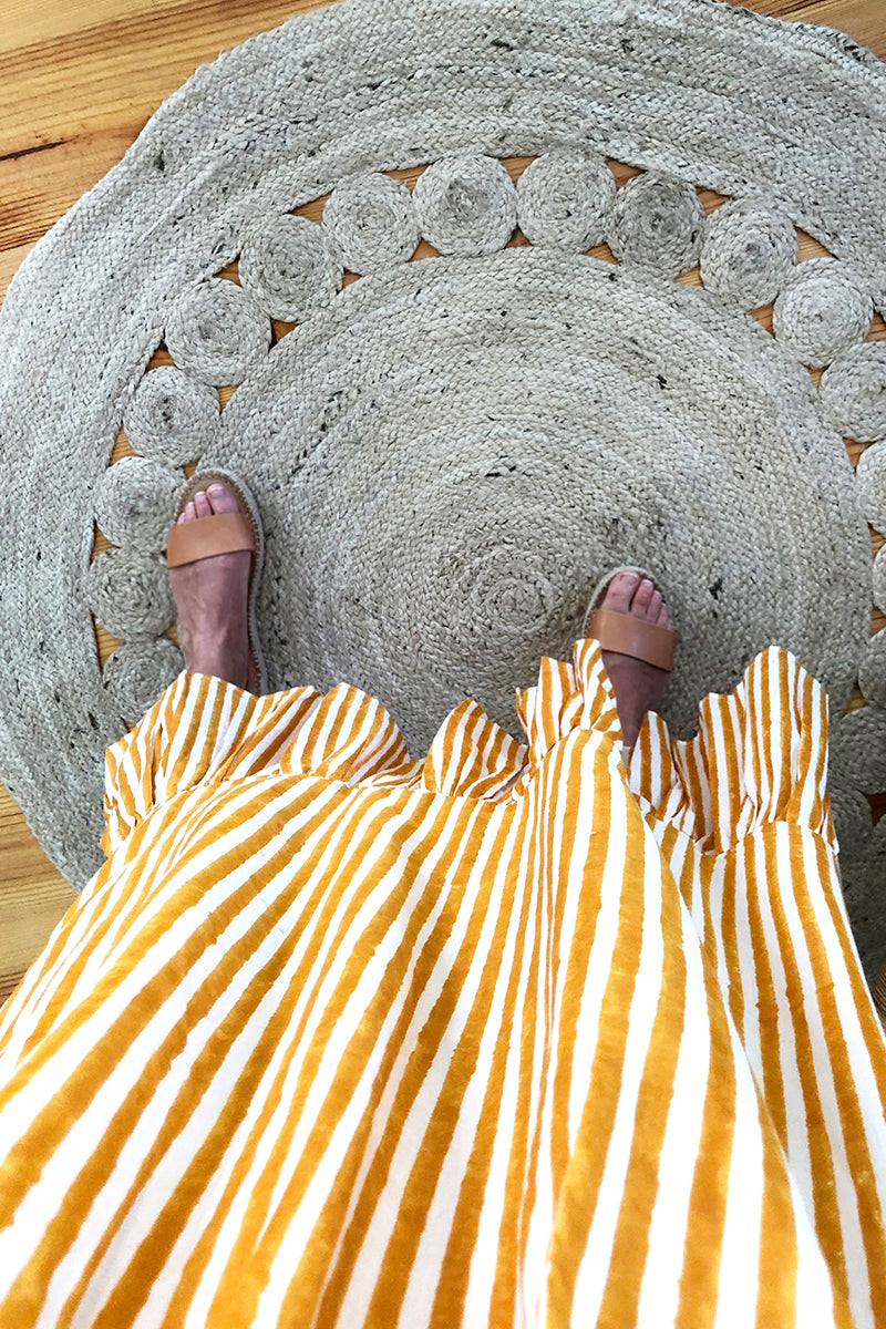 India Sundress - Marigold Stripe Organic