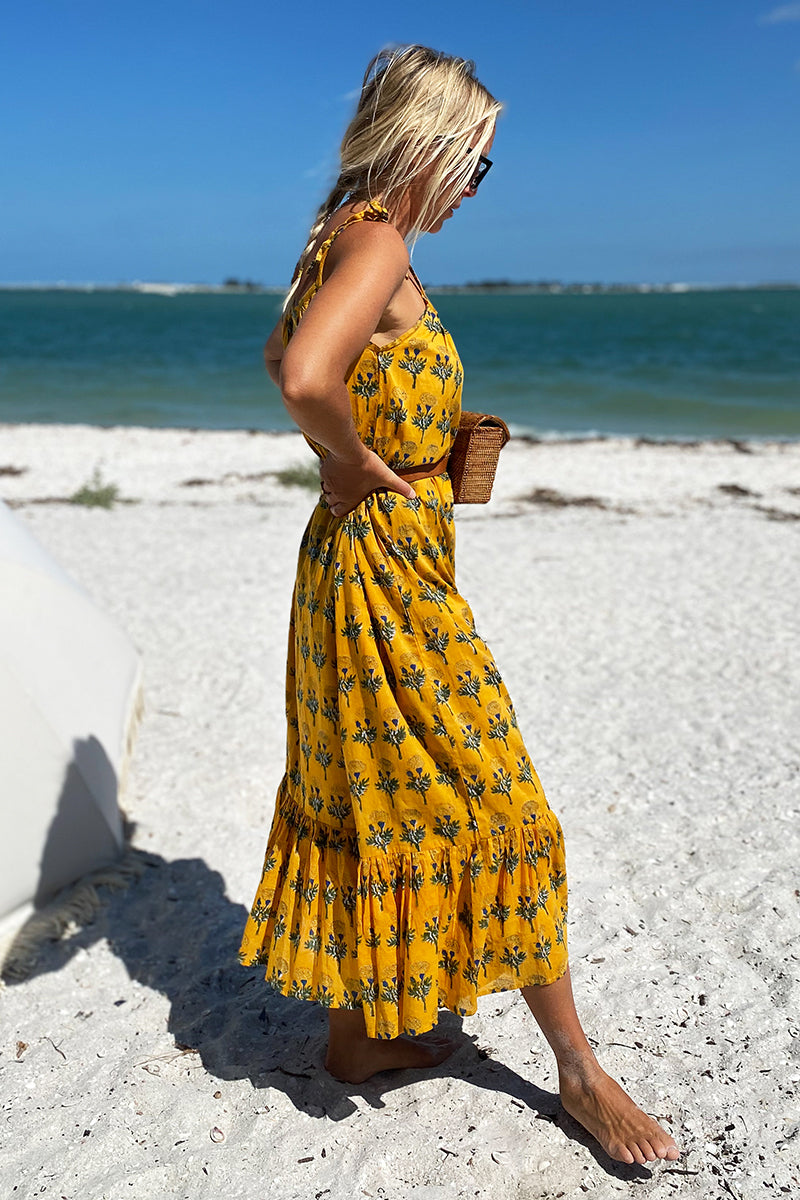 India Sundress - Marigolds Yellow Organic - Emerson Fry India Sundress - Marigolds Yellow Organic - Emerson Fry