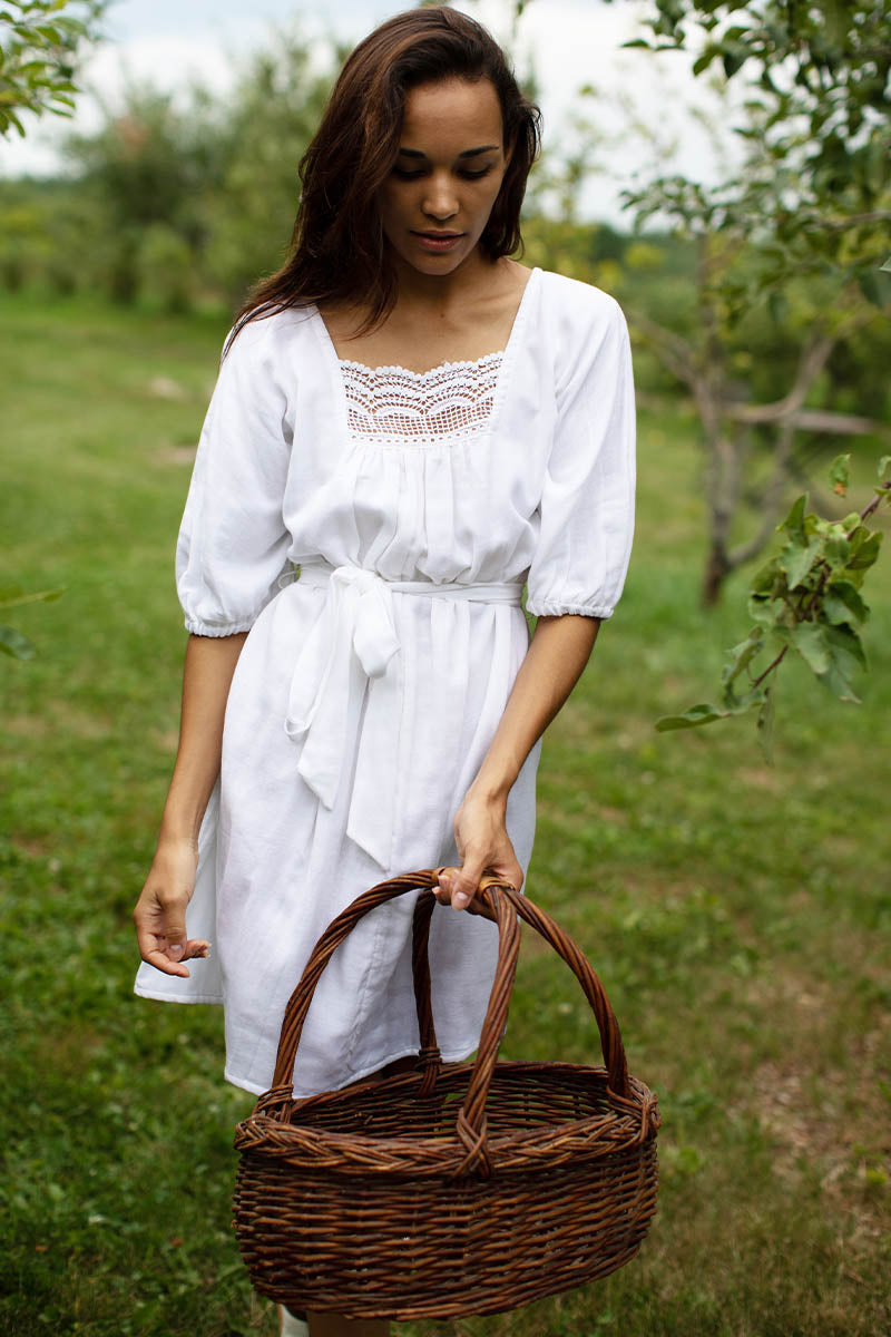 Rosemary Dress - White Organic