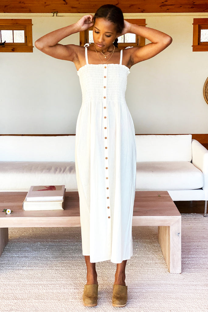 Santiago Sundress - Ivory Organic - Emerson Fry