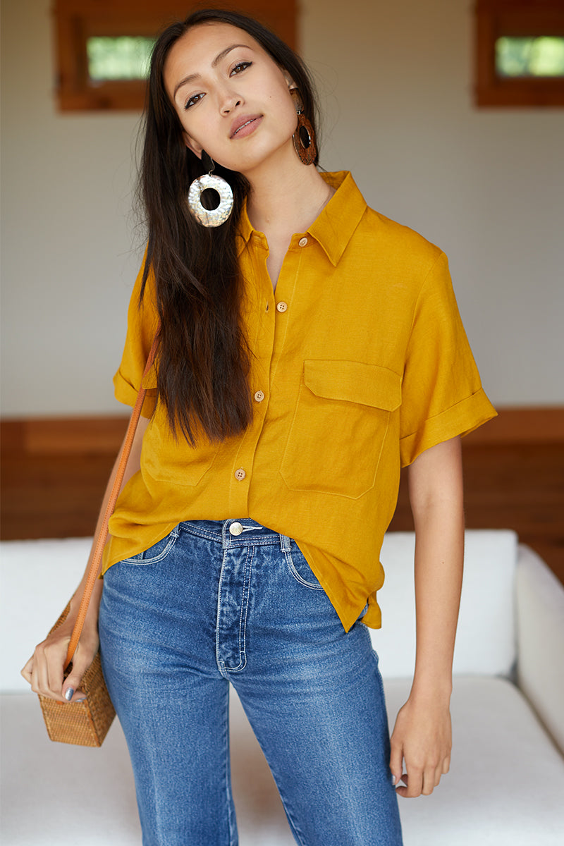 Short Sleeve Utility Shirt - Sierra Yellow