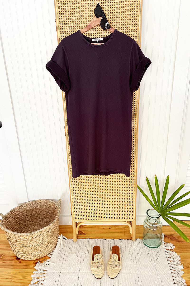 Shorty Sweatshirt Dress - Washed Black Organic