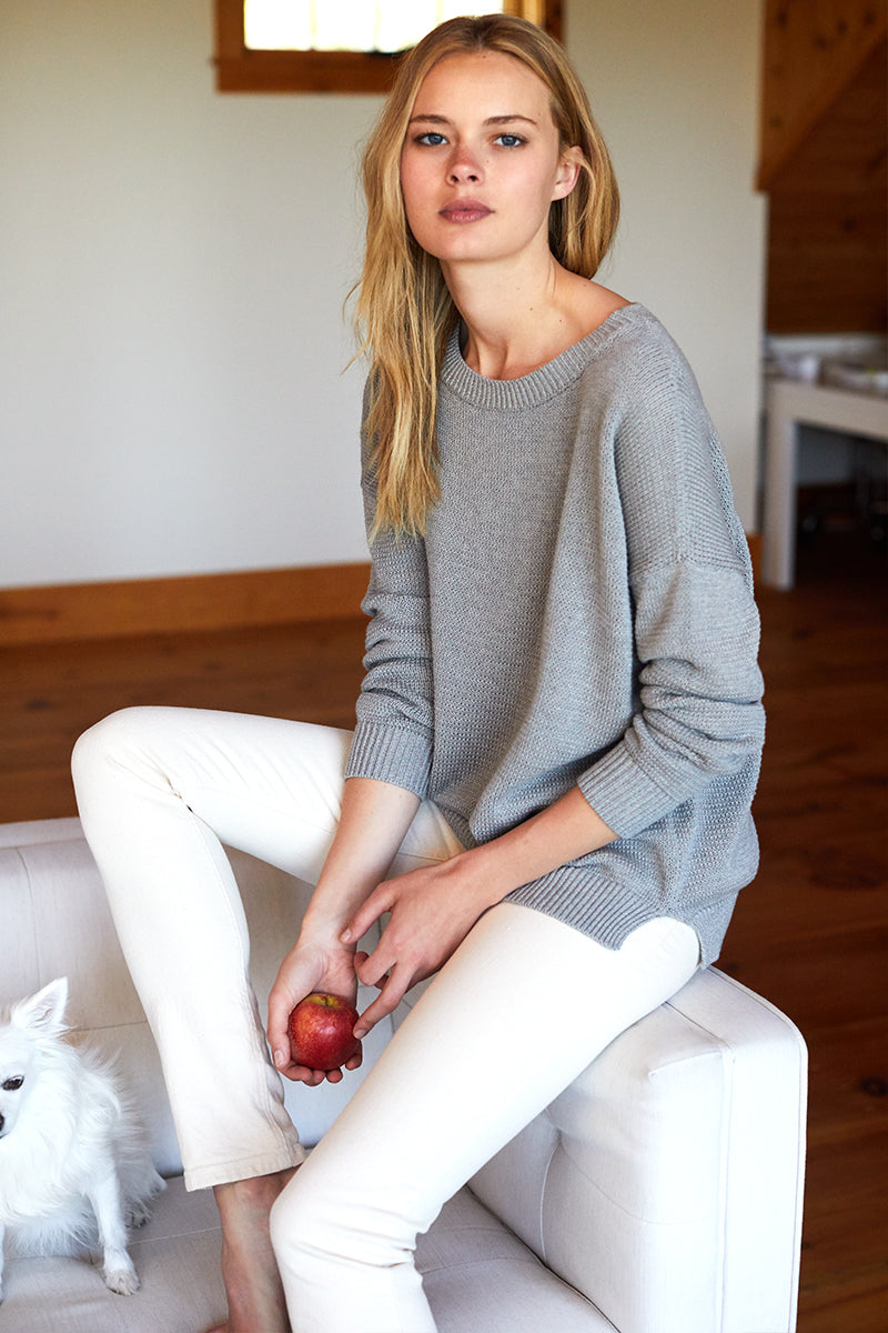 Carolyn Sweater - Heather Grey Organic