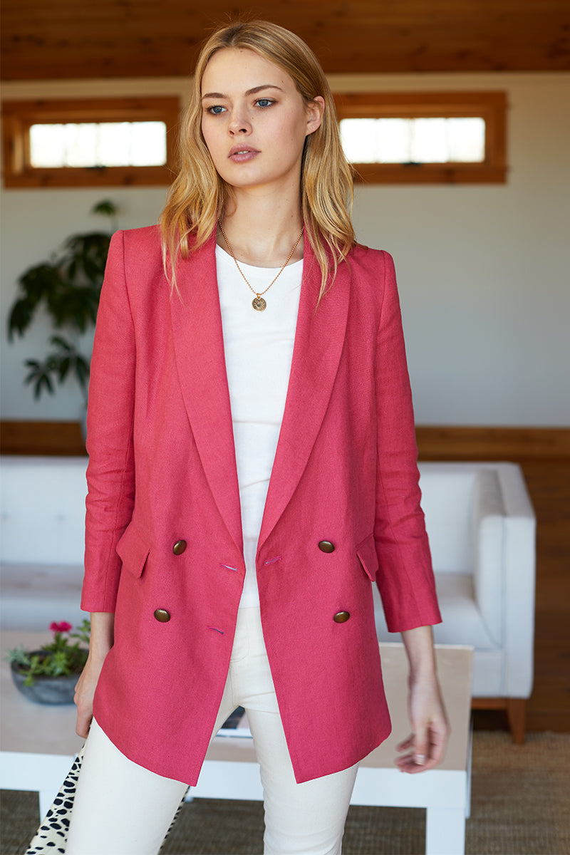 Double Breasted Jacket - Pink