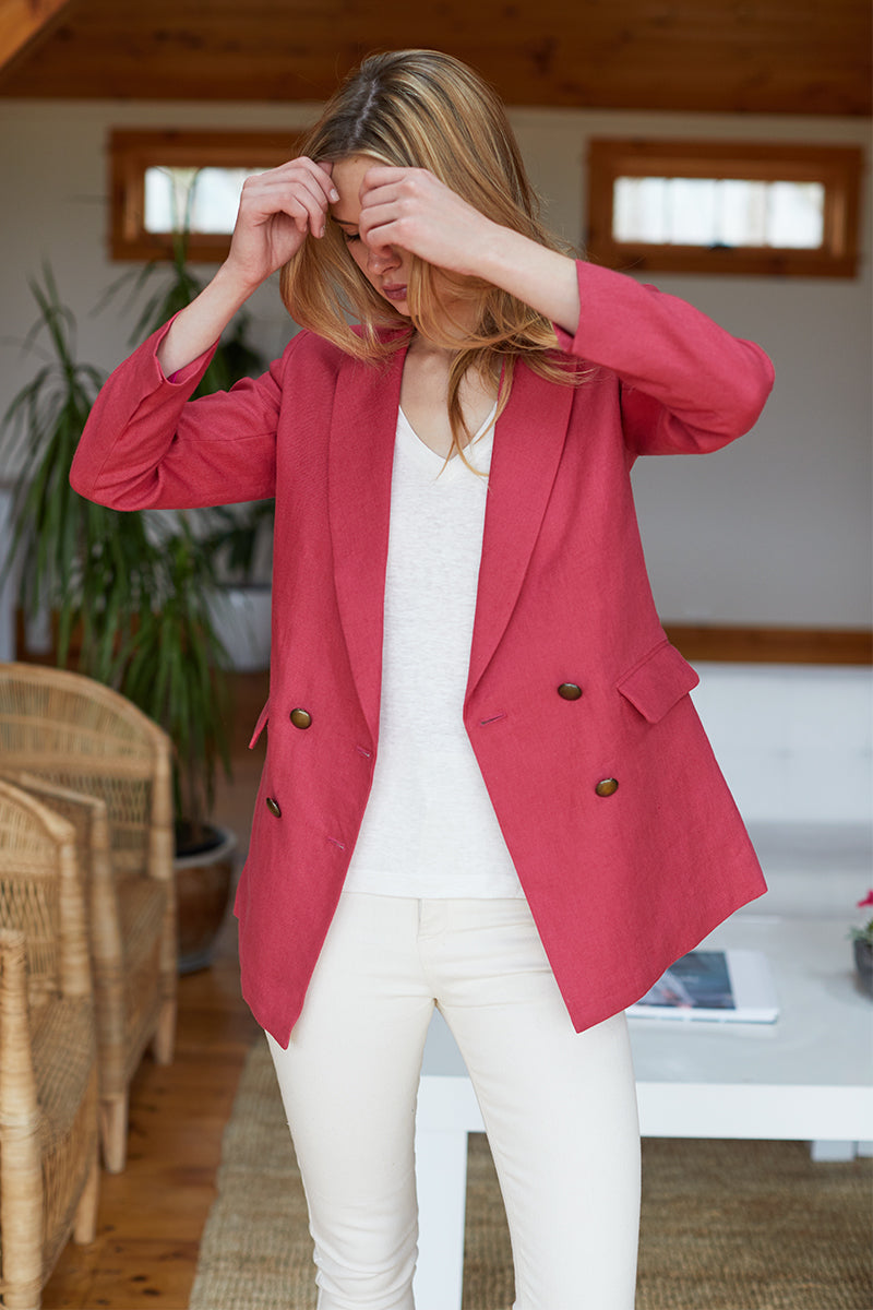 Double Breasted Jacket - Pink