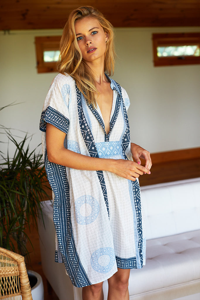 Emerson Short Caftan - Cerulean Organic - Emerson Fry