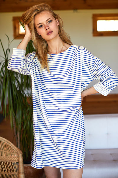 Sailor Dress - French Blue Stripe - Emerson Fry