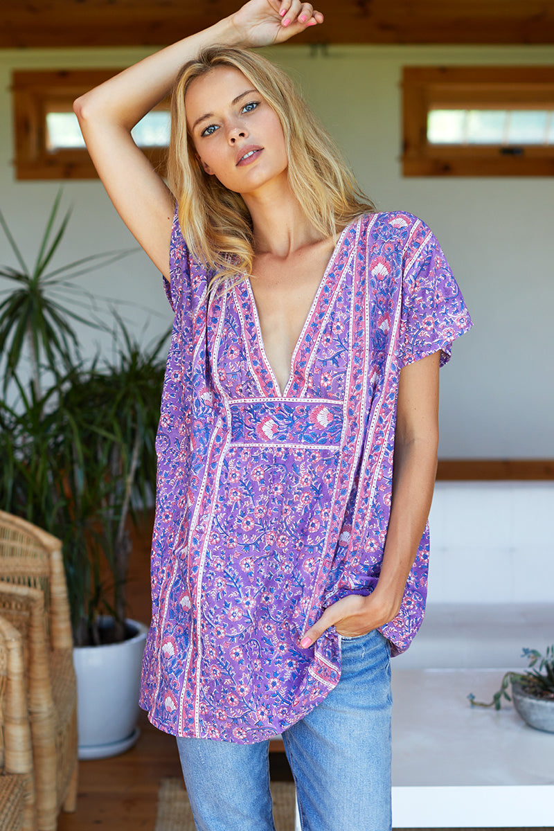 Francina Tunic - Violet Wildflower - Emerson Fry
