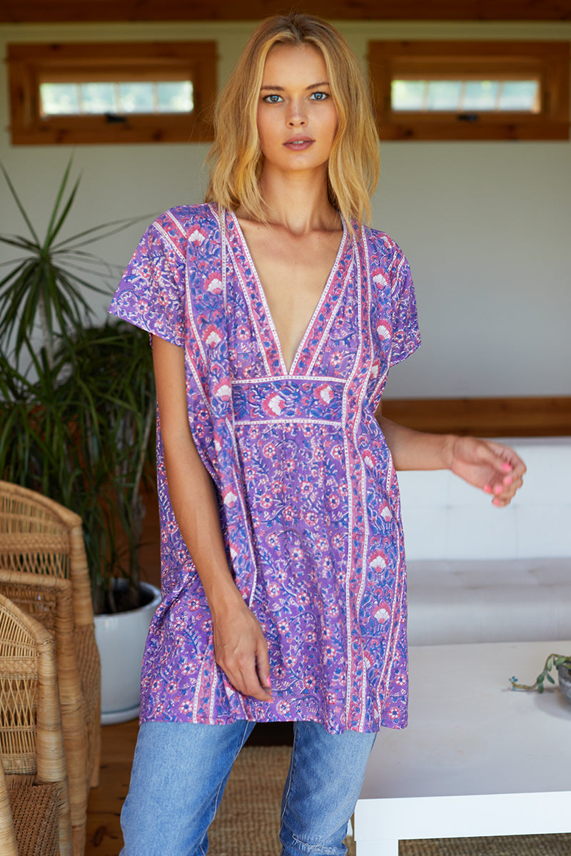 Francina Tunic - Violet Wildflower - Emerson Fry
