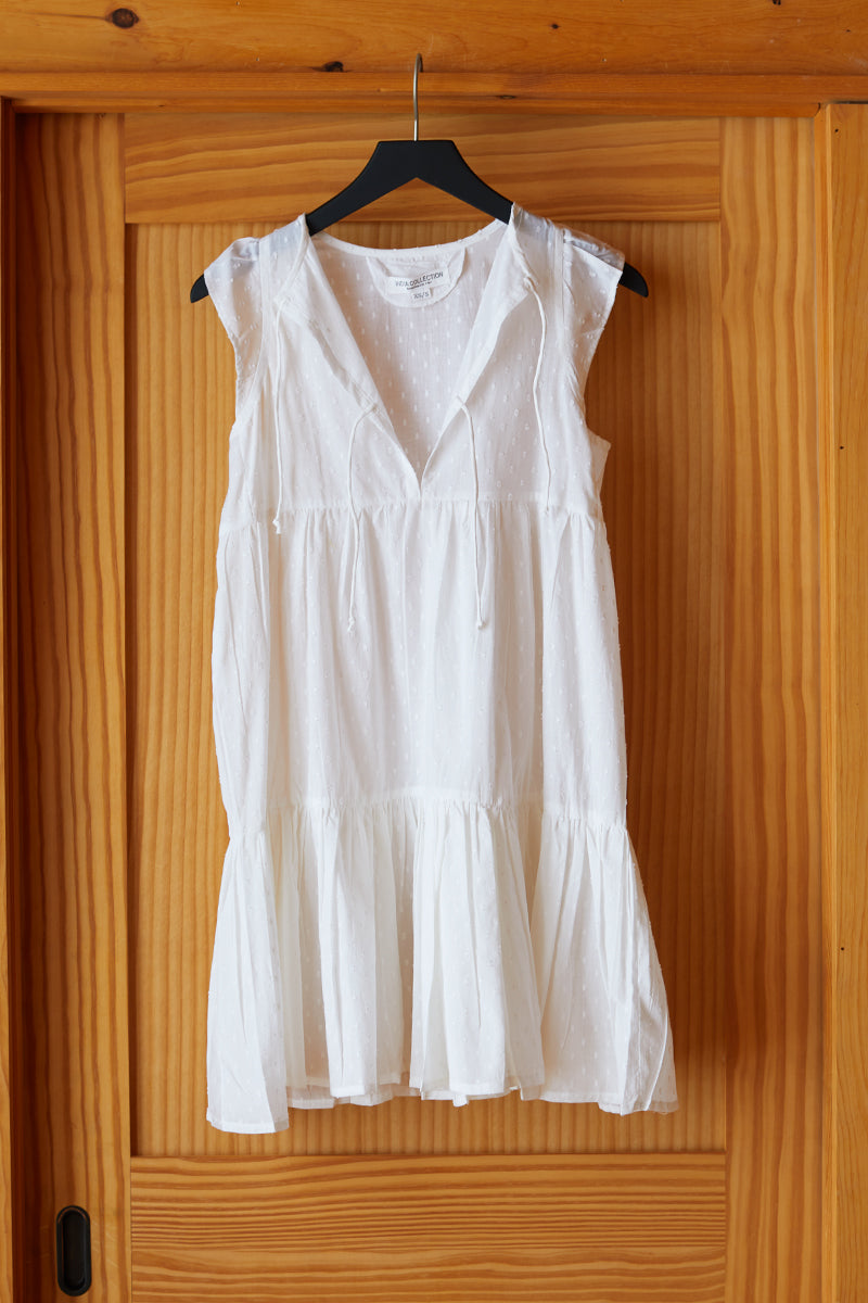 Angel Dress - White Swiss Dots