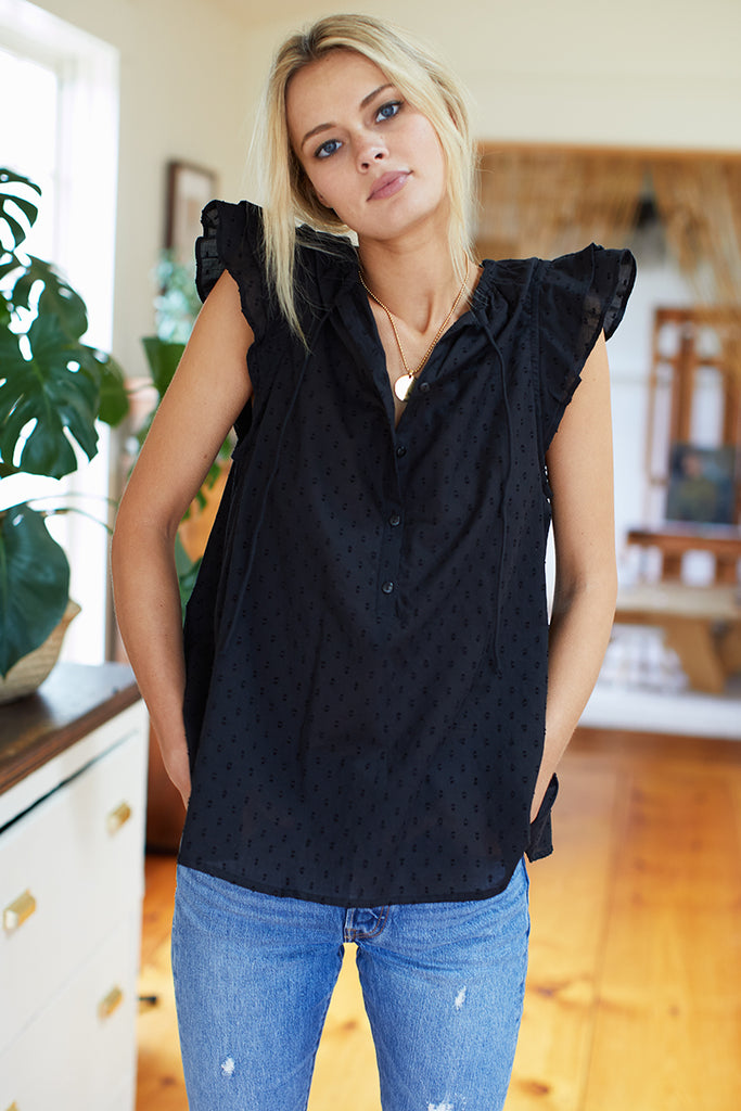 Angel Top - Black Dots Organic - Emerson Fry