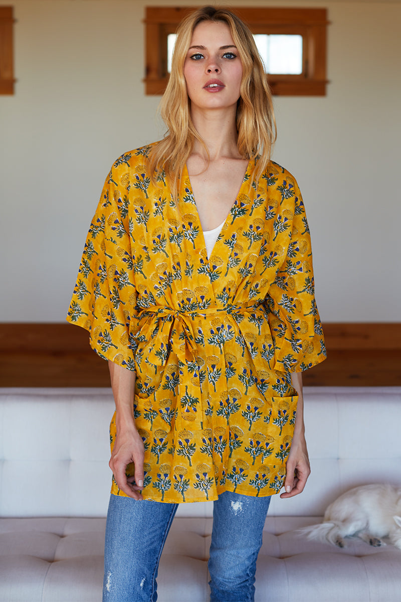 Fete Kimono - Marigolds Yellow