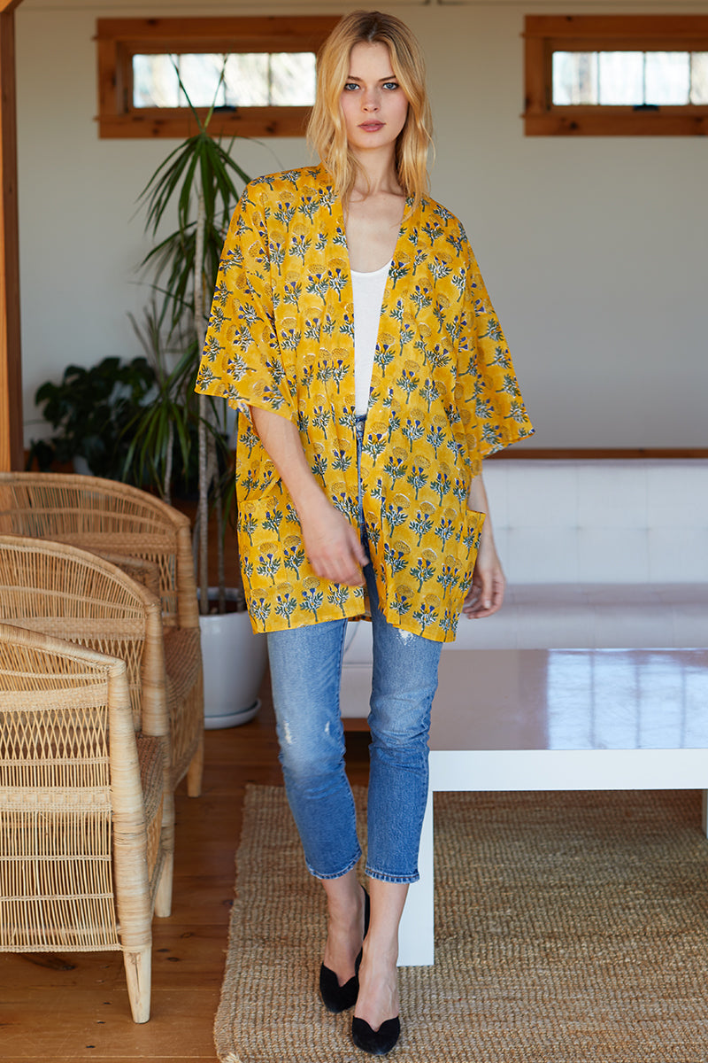 Fete Kimono - Marigolds Yellow