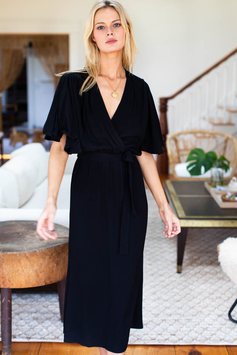 Lila Dress - Black Crepe - Emerson Fry Lila Dress - Black Crepe - Emerson Fry