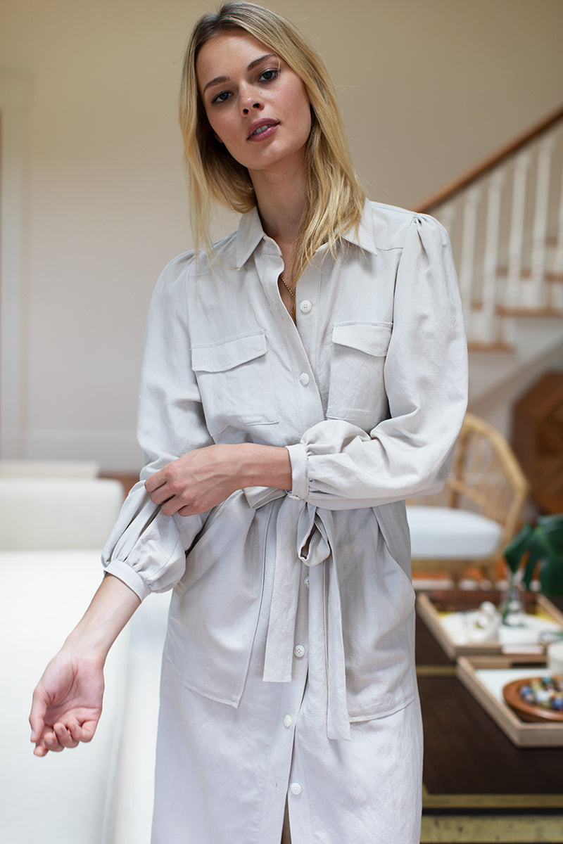 Utility Dress - Sand Linen Utility Dress - Sand Linen