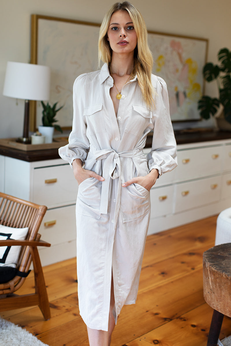 Utility Dress - Sand Linen Utility Dress - Sand Linen