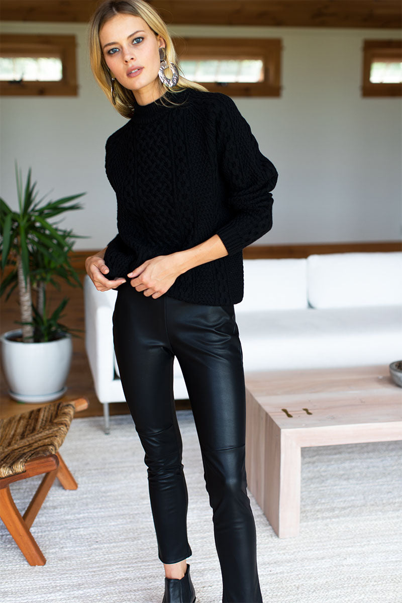 Vegan Leather Legging Black - Main Image