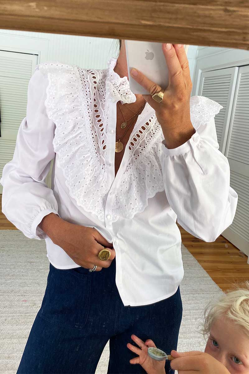 Victoria 2 Blouse - White Poplin