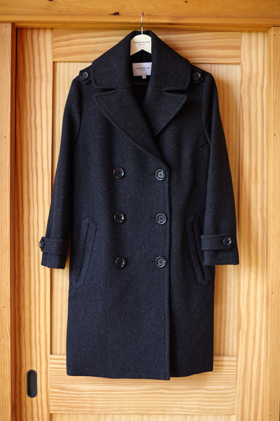 Emerson Peacoat - Charcoal Wool Cashmere - Emerson Fry