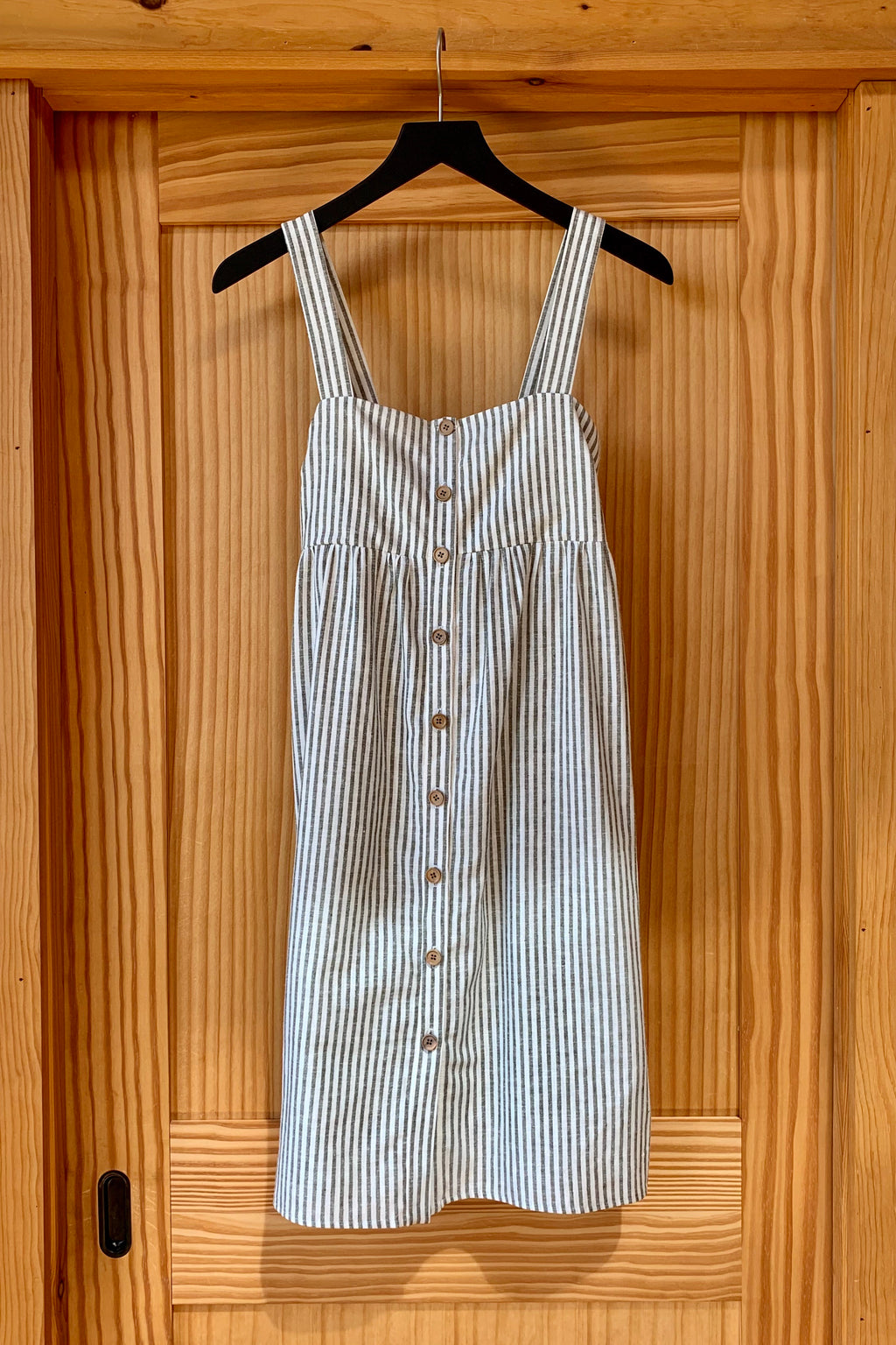 Susie Dress - Juniper Stripe Linen