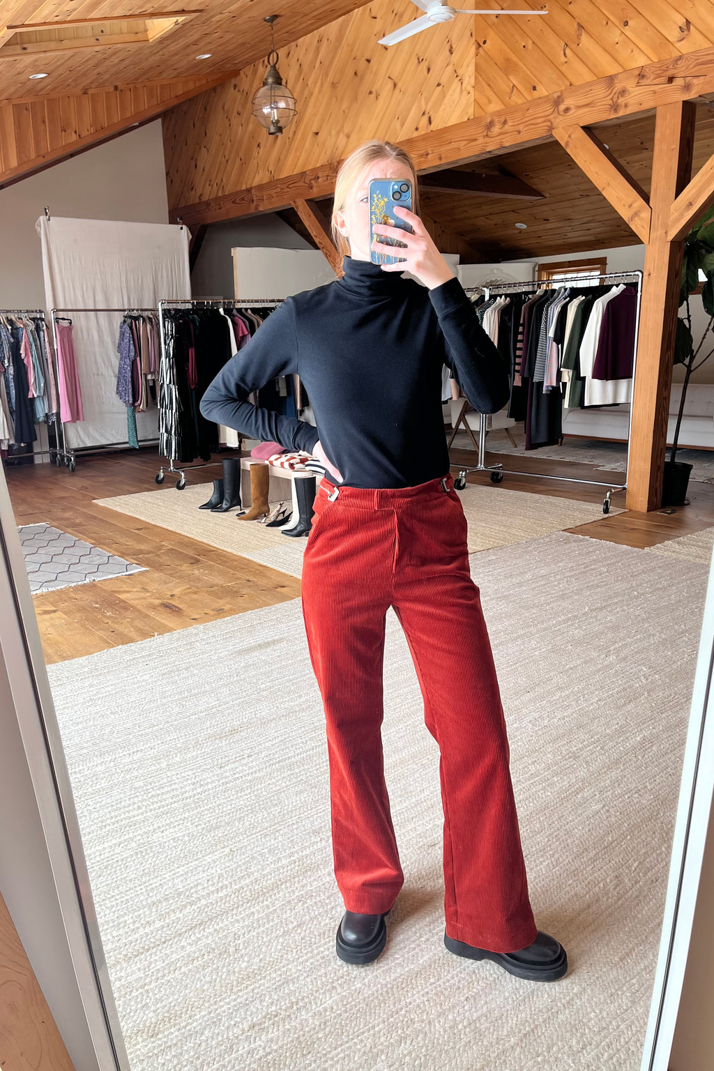 Julius Pull Tab Pant - Cinnamon Corduroy Organic