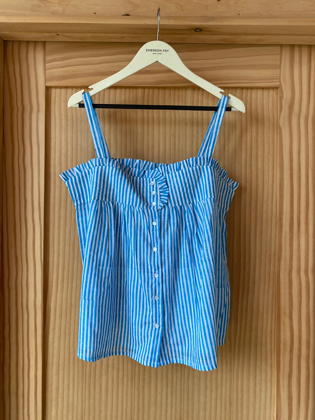 Astrid Top - Sunday Stripe Bluesy Organic