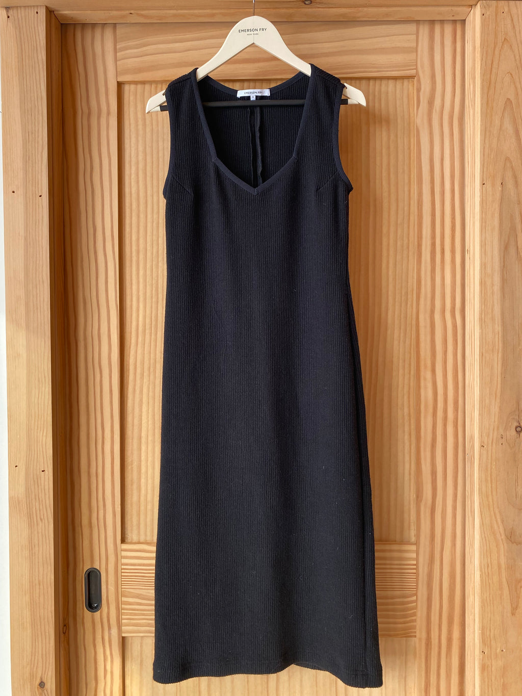 Nadja Knit Dress - Black Hemp Cotton Rib Organic