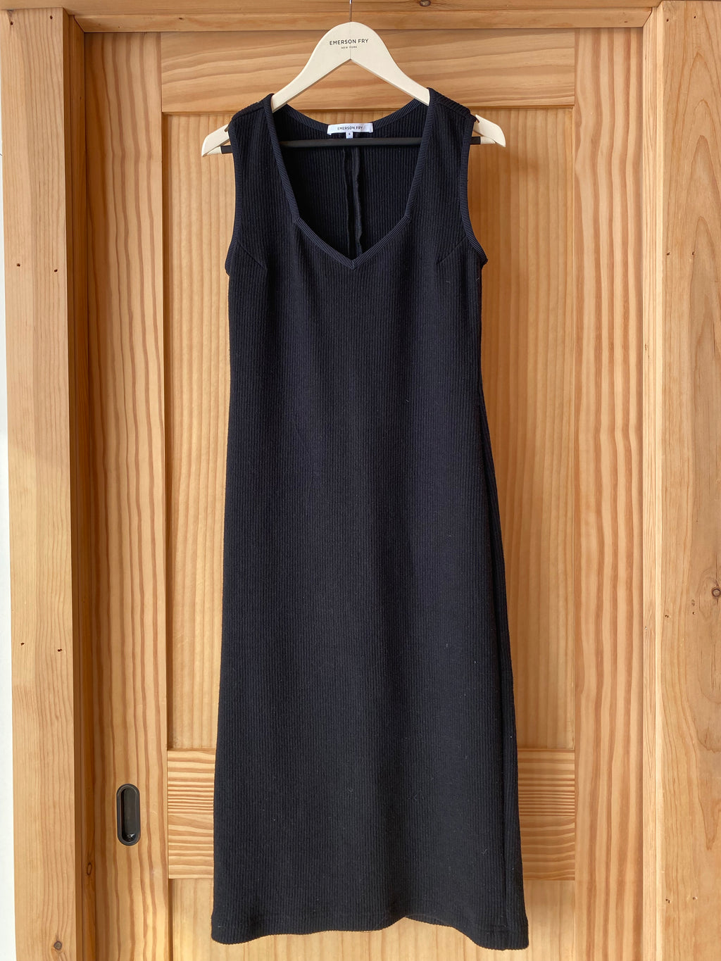 Nadja Knit Dress - Black Hemp Cotton Rib Organic Nadja Knit Dress - Black Hemp Cotton Rib Organic