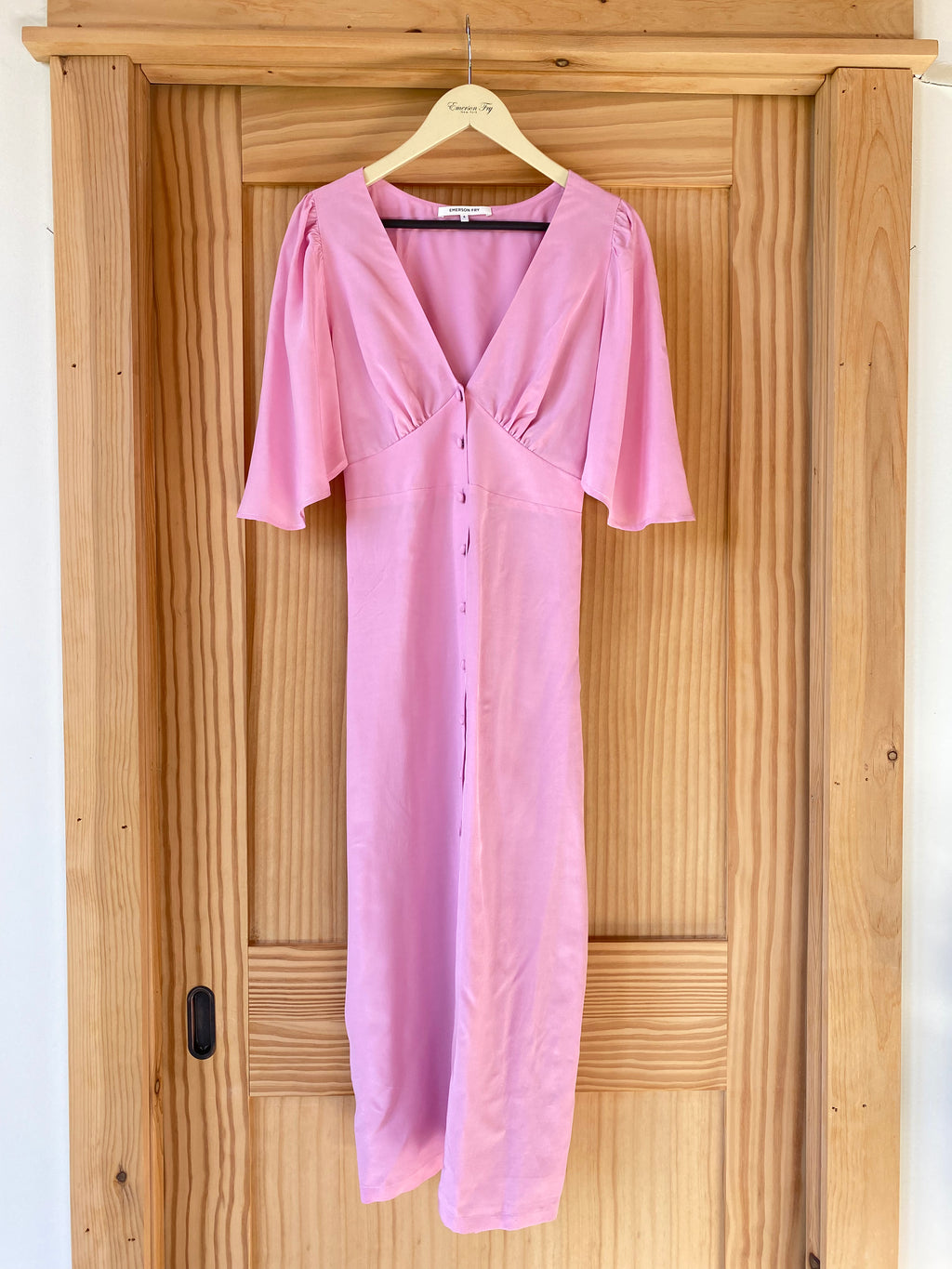 pink angel sleeve dress Pink Rose Floral Smocked Angel Sleeve Dress by Classic Whimsy - Dresses