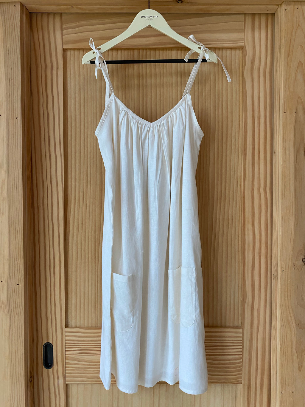 Mae Patch Pocket Dress - Salt Linen