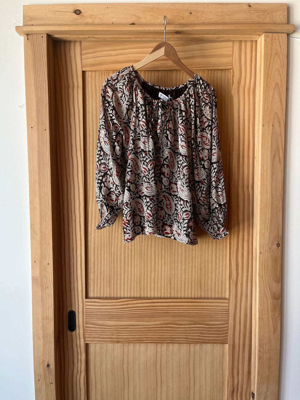 Lucy 2 Blouse - Paisley Black + Clay Organic